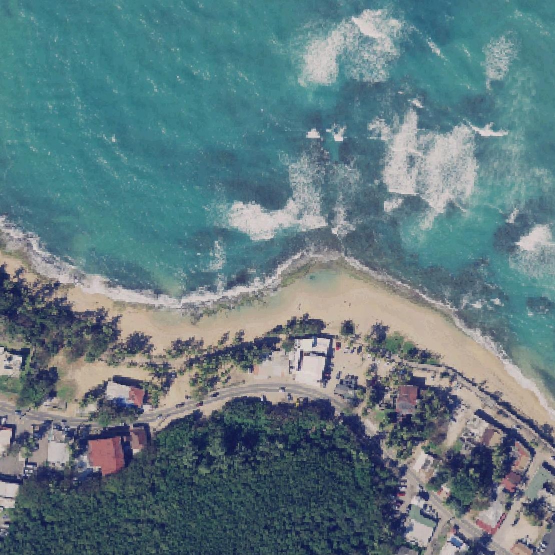 Aerial map of Poza Los Barriles Beach
