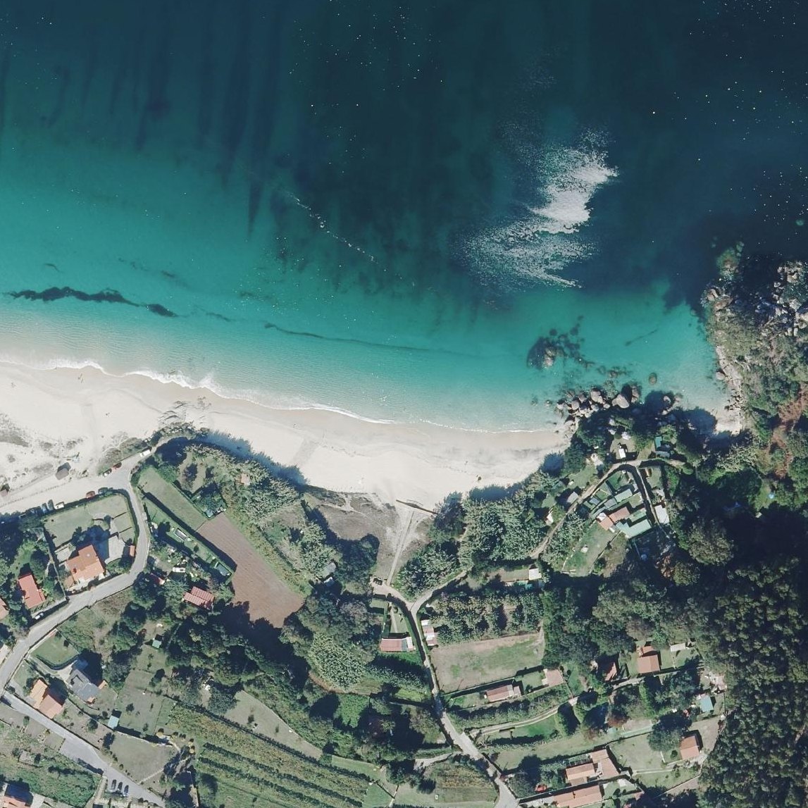 Aerial map of Praia a Meán