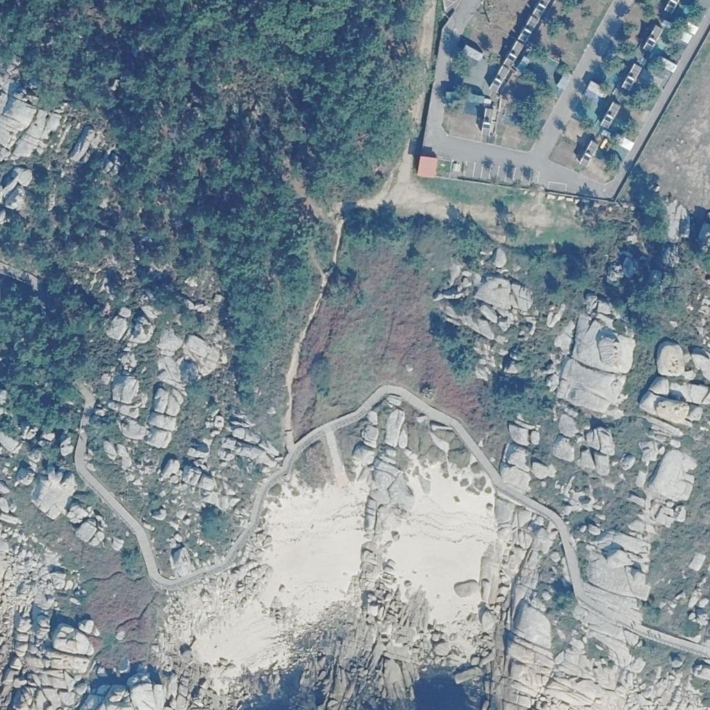Aerial map of Praia Abelleira