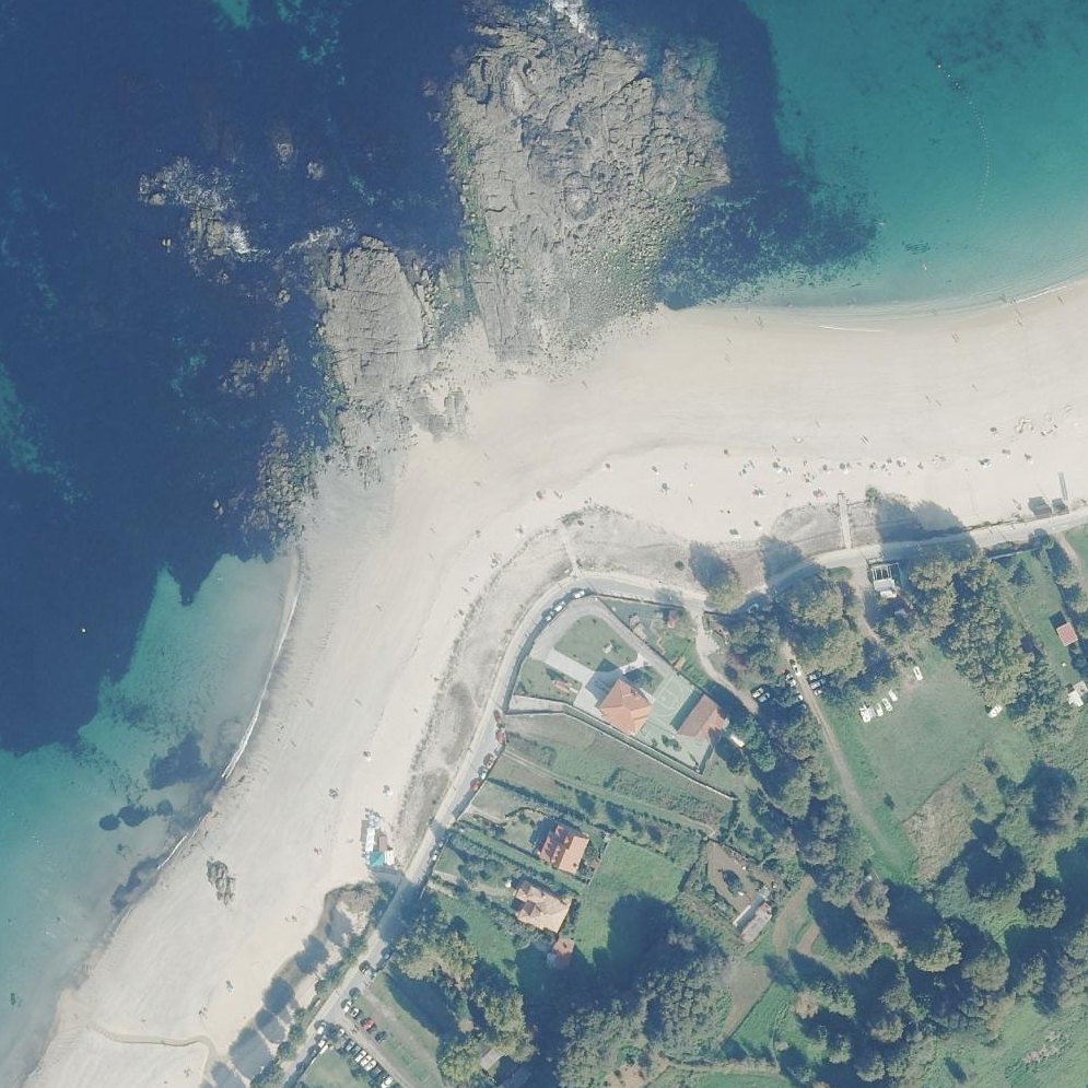 Aerial map of Praia Agrelo Portomaior