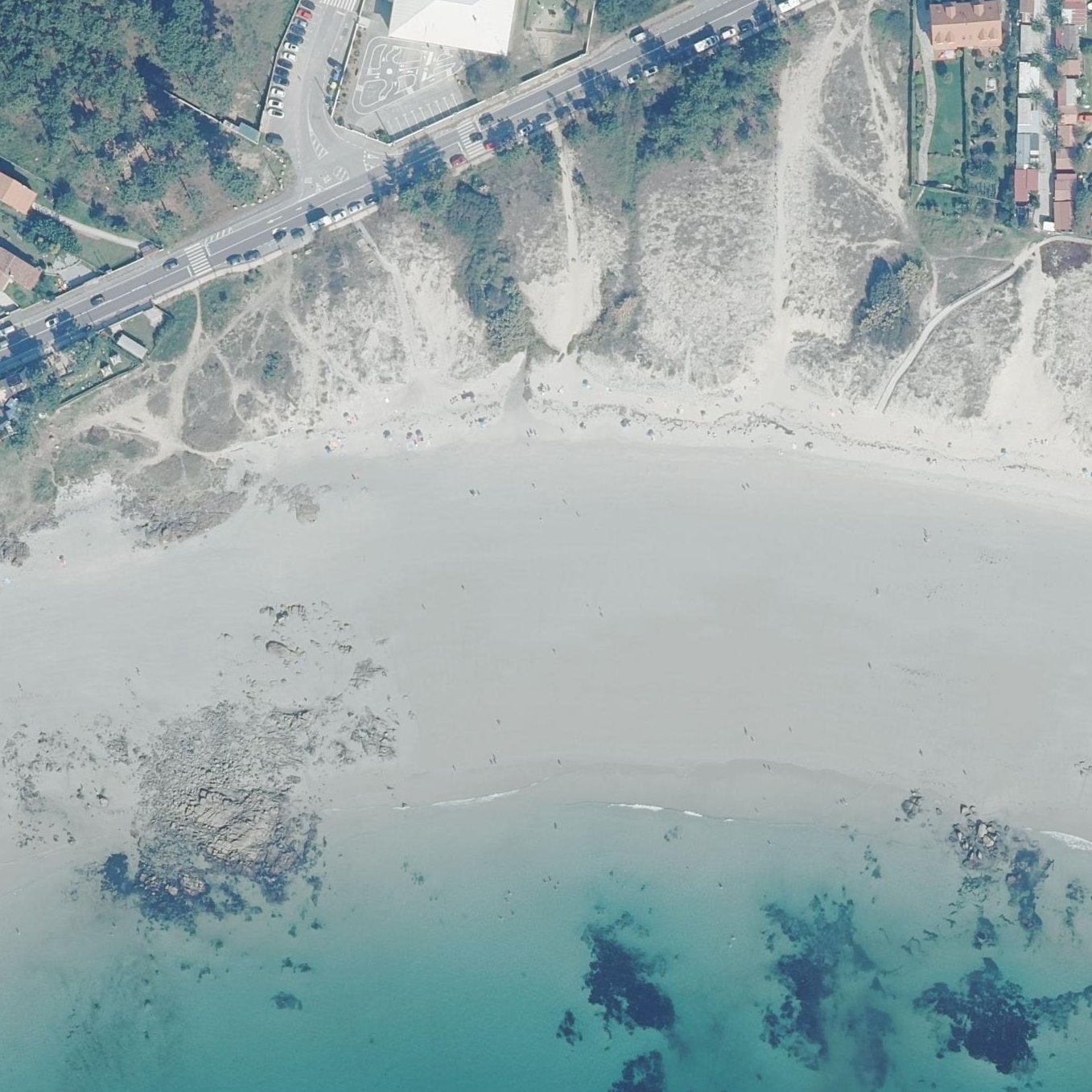 Aerial map of Praia Area da Cruz