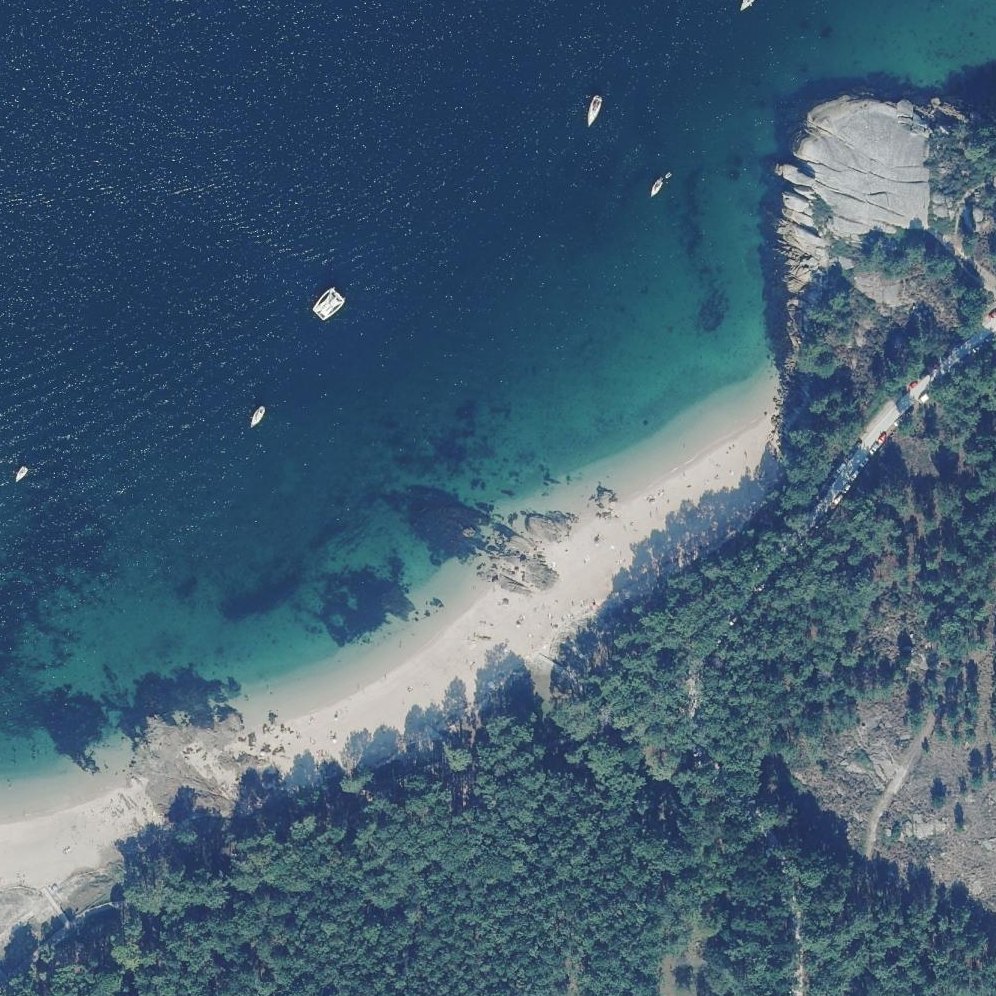 Aerial map of Praia Area da Secada