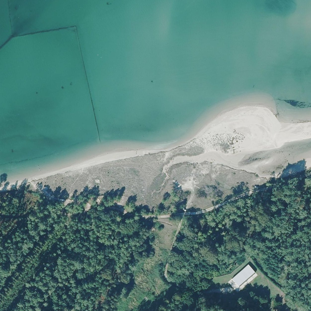 Aerial map of Praia Area Grande