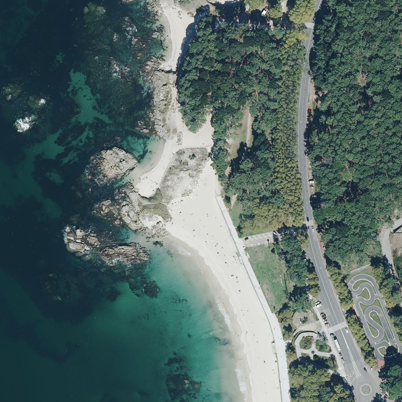 Aerial map of Praia Azul