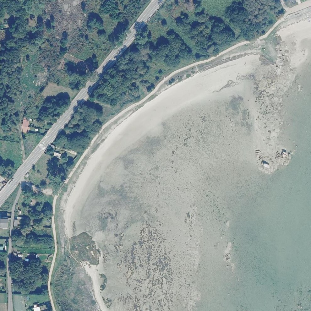 Aerial map of Praia Camaxe