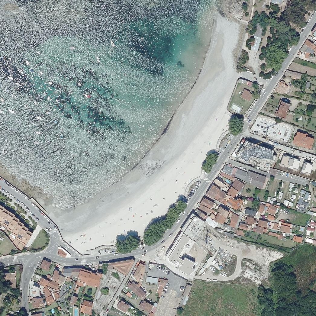 Aerial map of Praia Canido