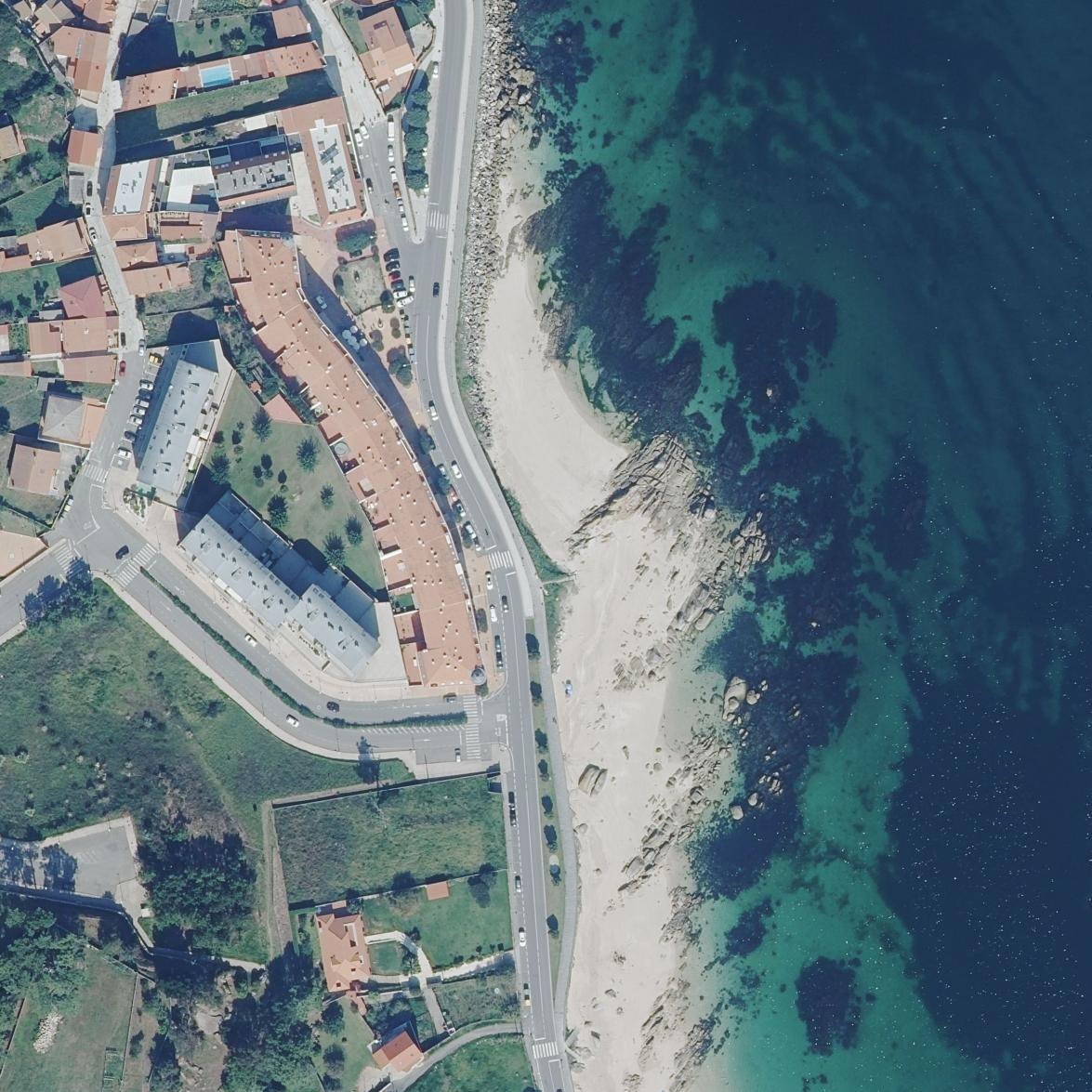 Aerial map of Praia Cativa ou Gavoteira do Fontán