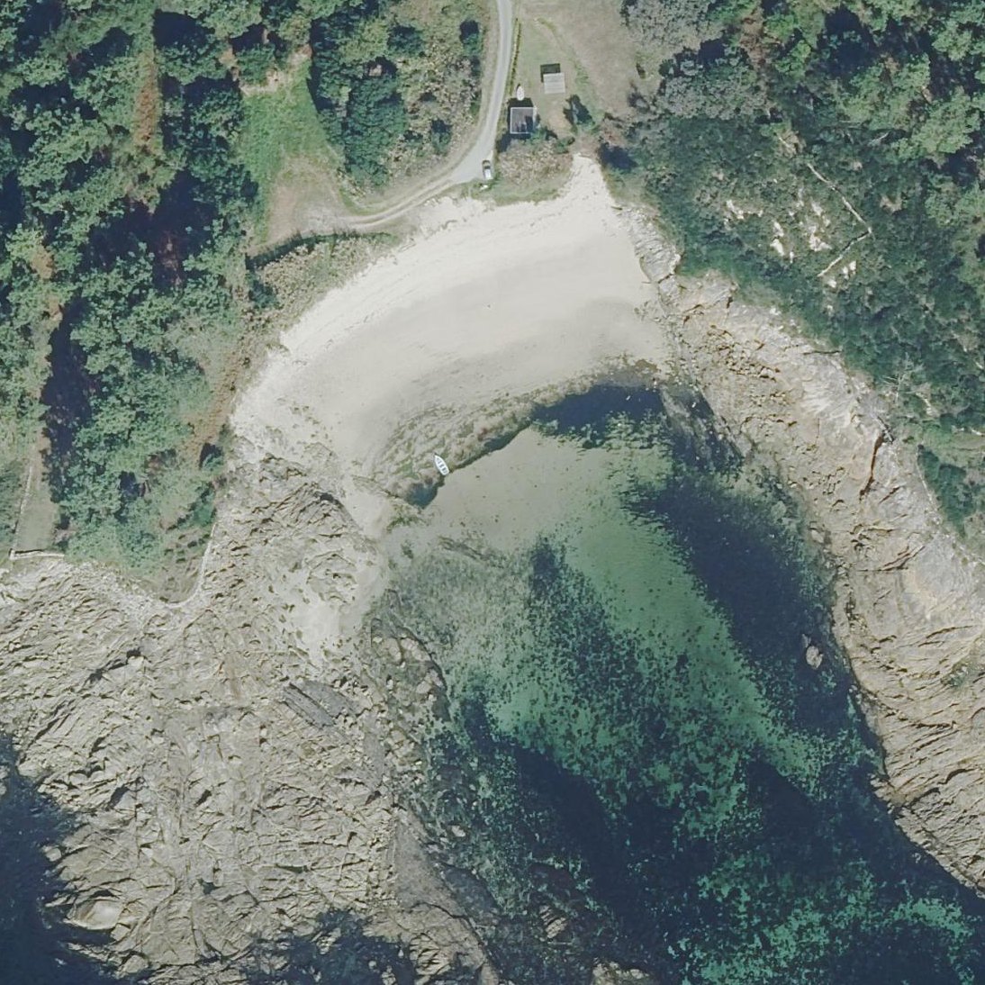 Aerial map of Praia Coido