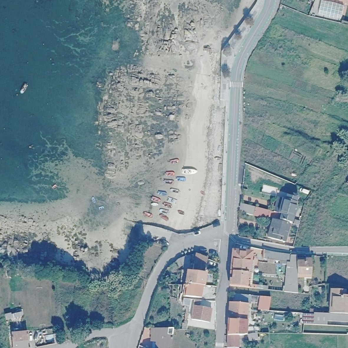 Aerial map of Praia da Abilleira