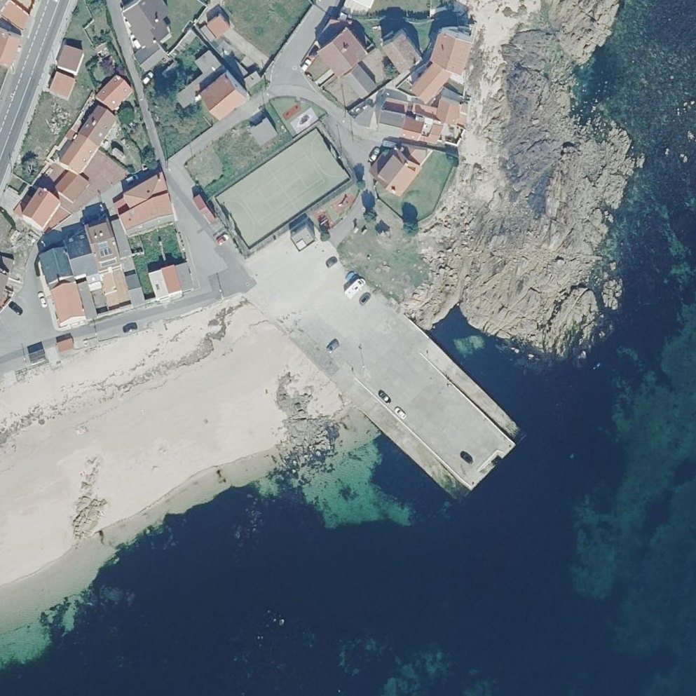 Aerial map of Praia da Ameixida