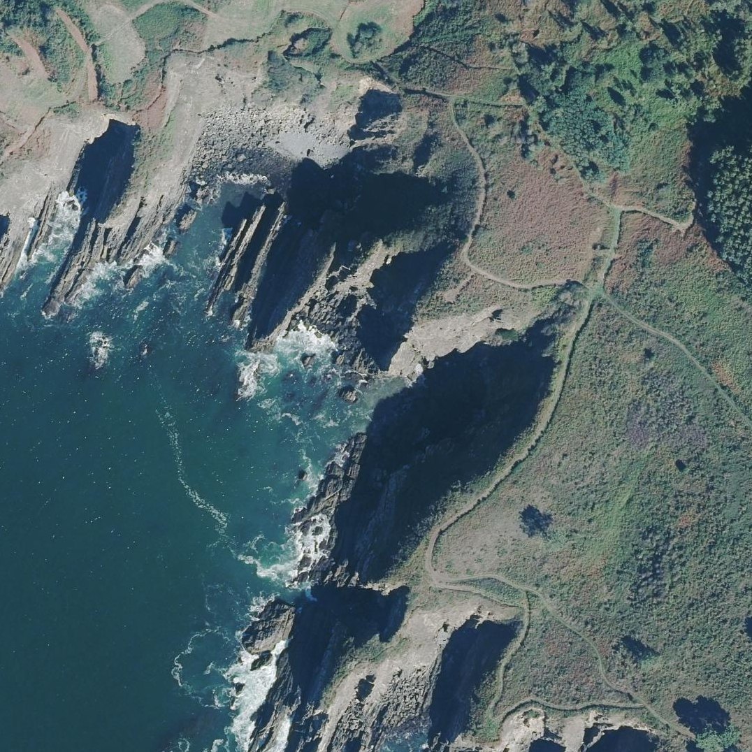 Aerial map of Praia da Balea