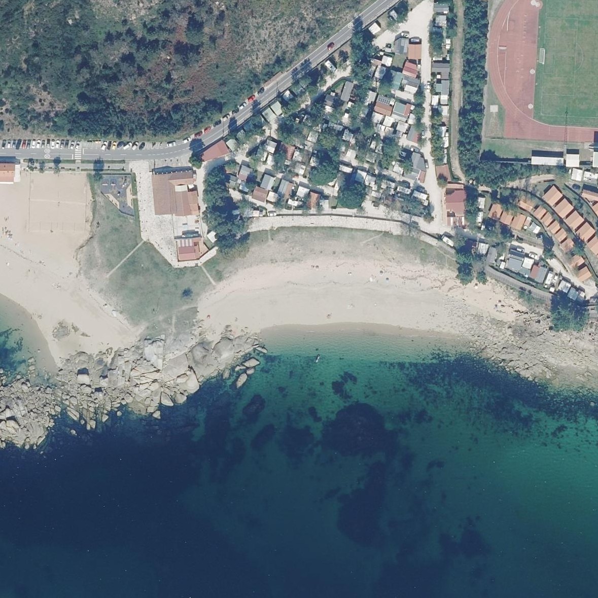 Aerial map of Praia Da Barca