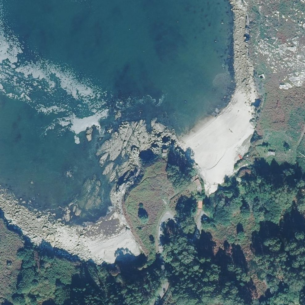 Aerial map of Praia da Barda