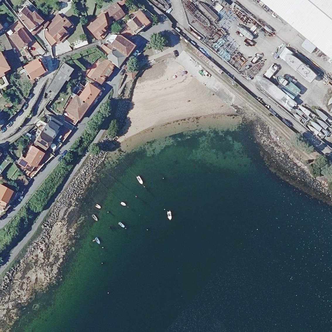 Aerial map of Praia Da Borna