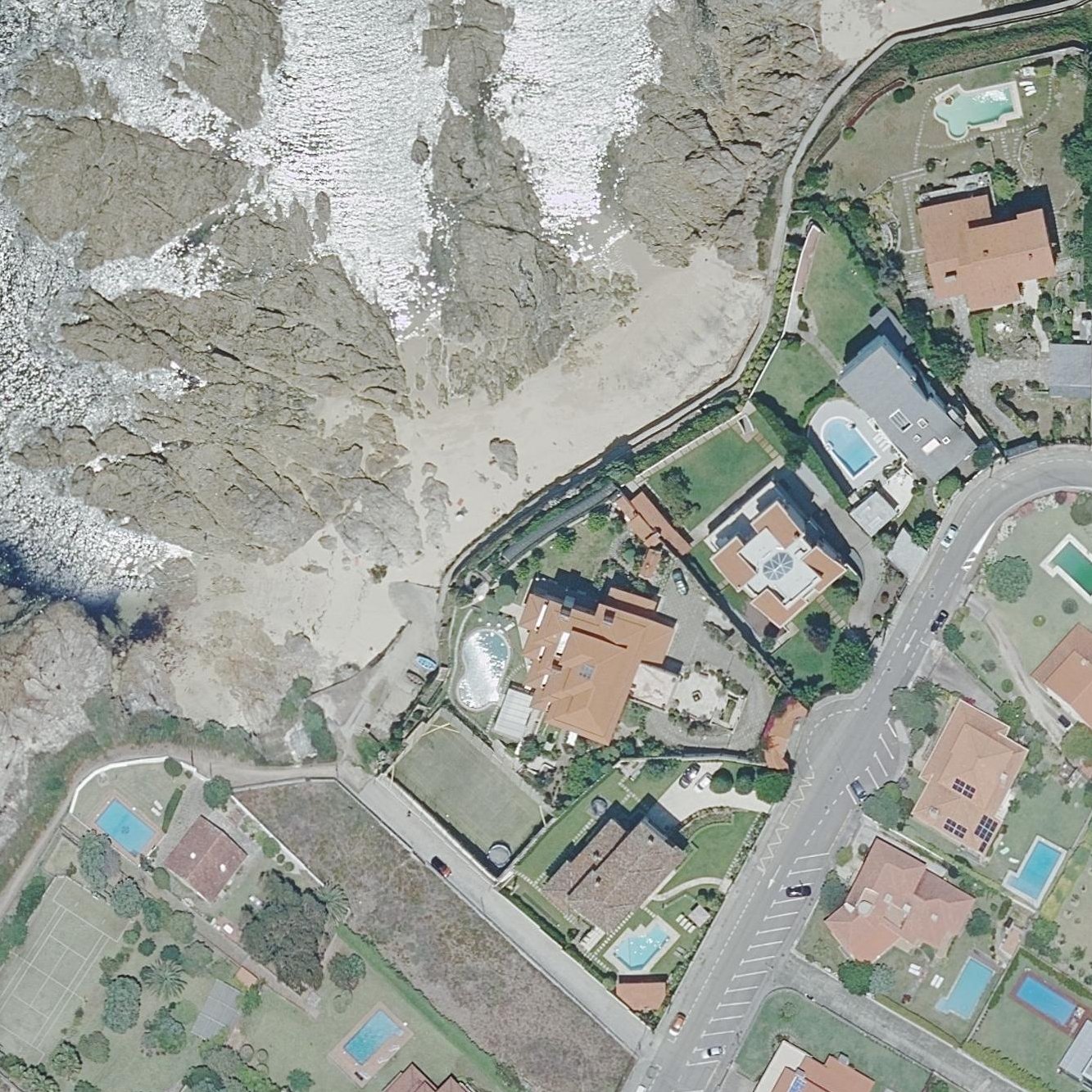 Aerial map of Praia da Buraca
