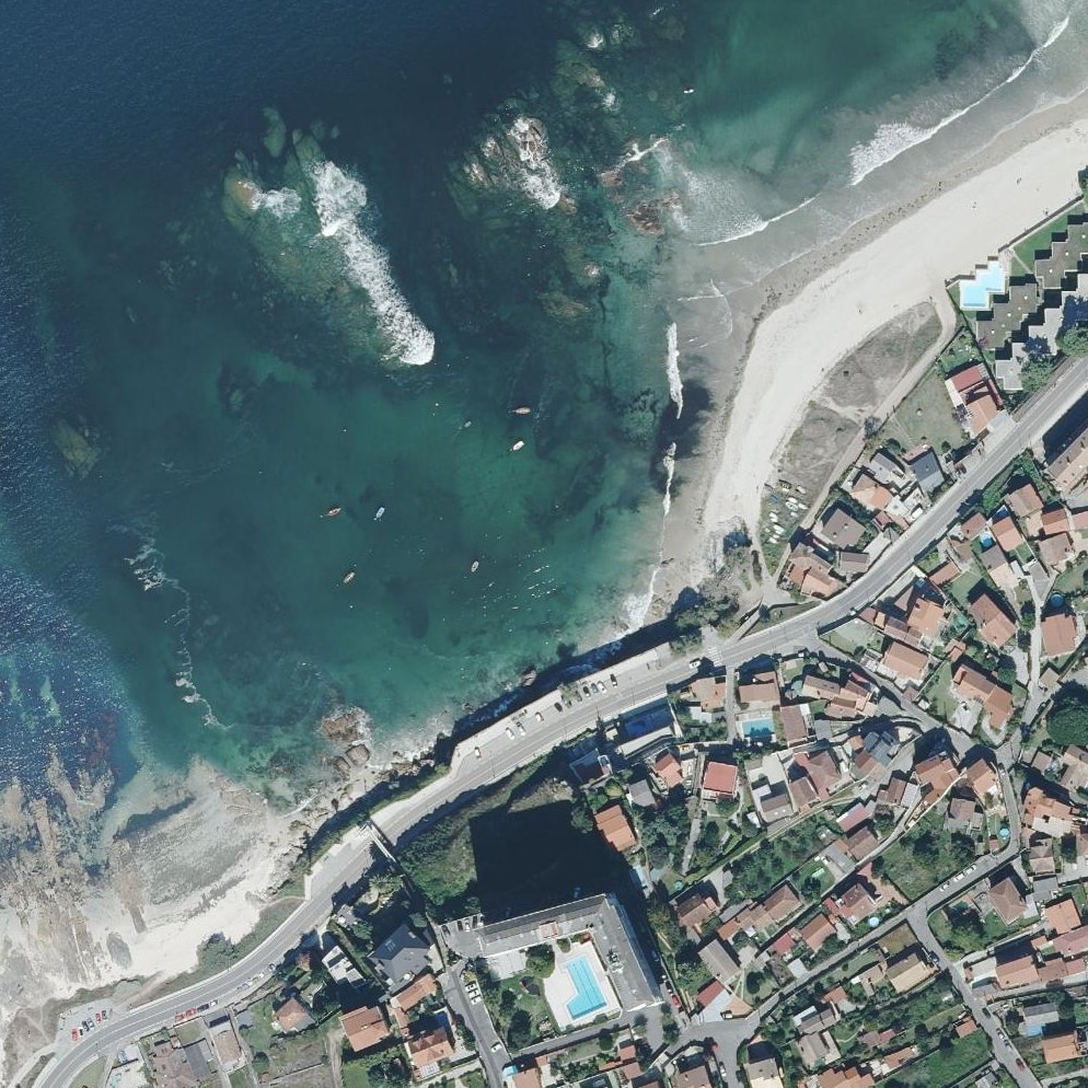 Aerial map of Praia da Calzoa