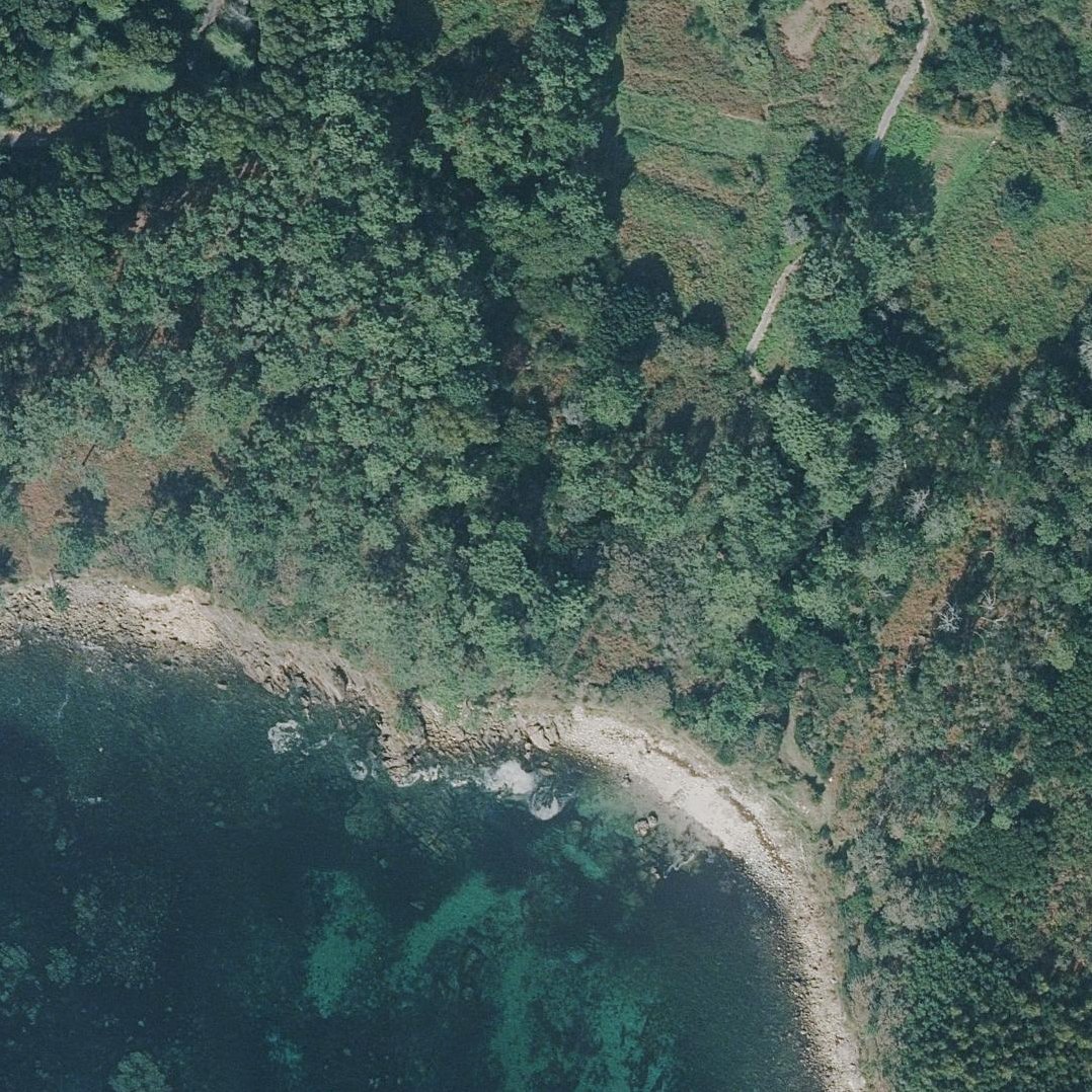 Aerial map of Praia da Comboa