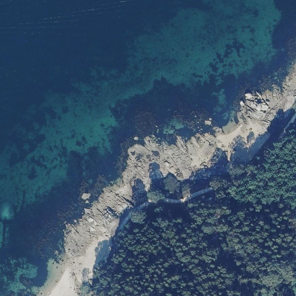 Aerial map of Praia da Cova