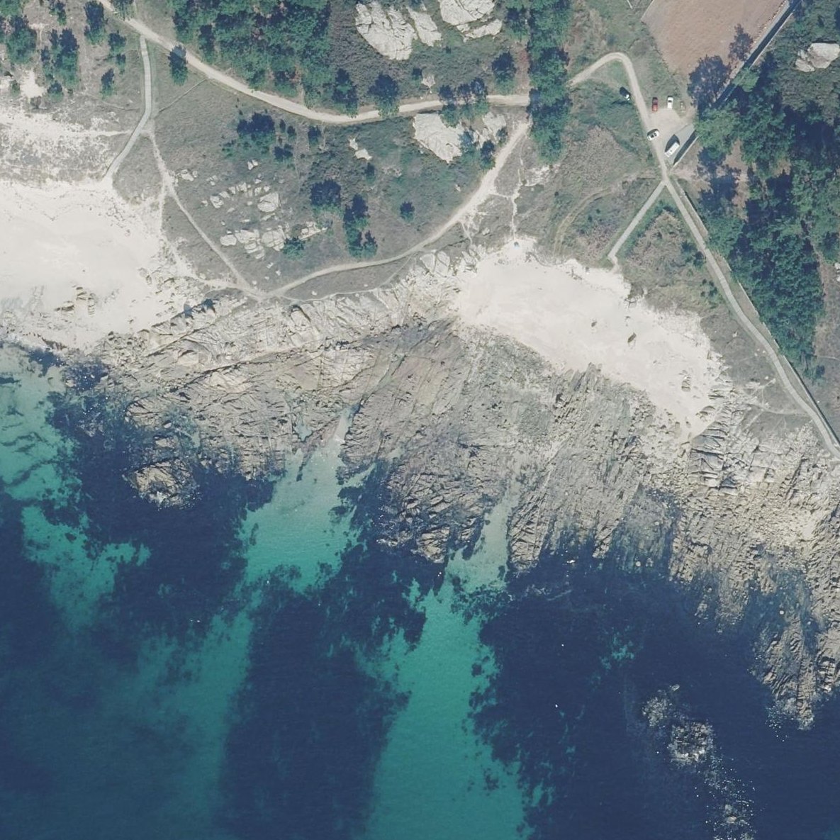 Aerial map of Praia da Covasa