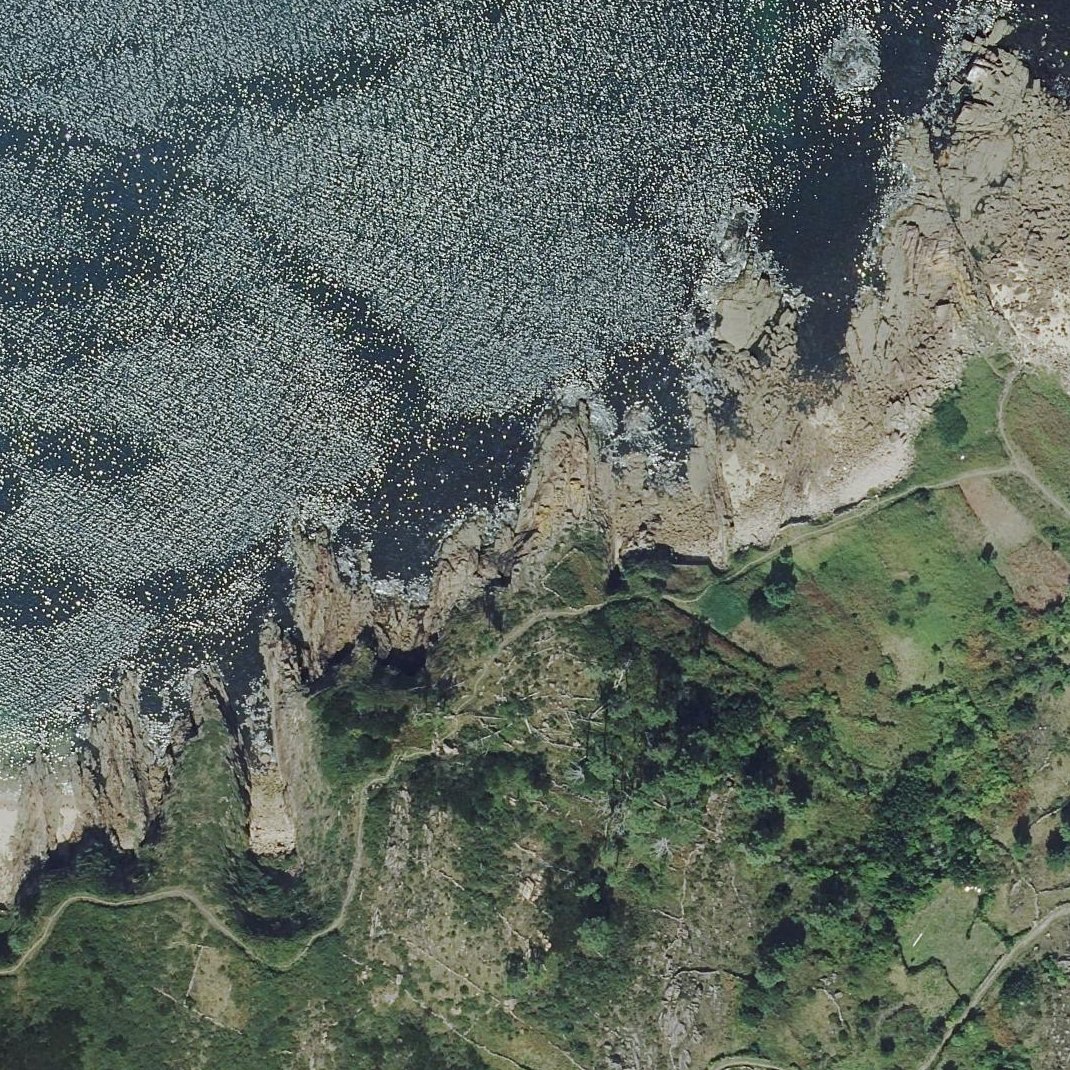 Aerial map of Praia da Espiñeira