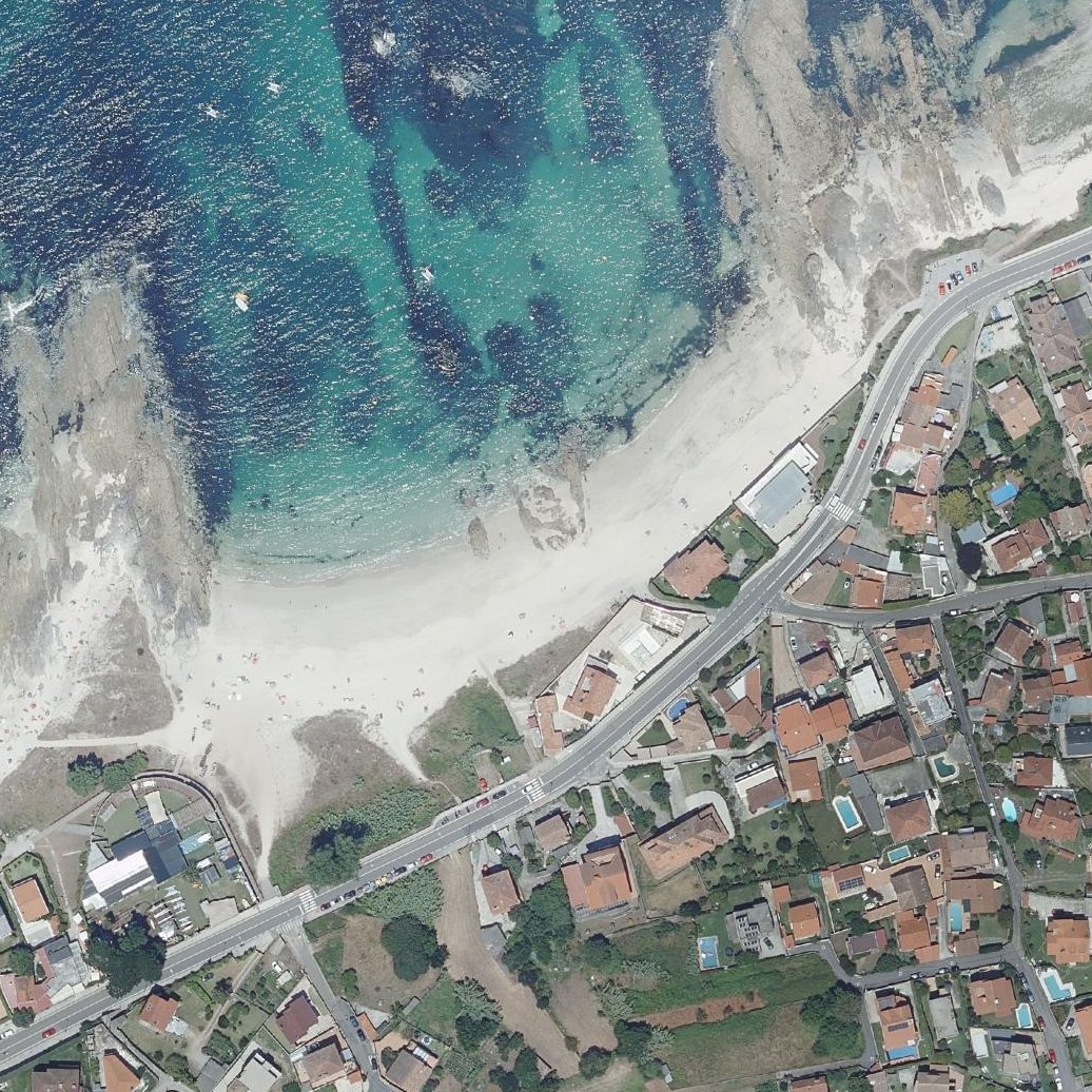 Aerial map of Praia da Fontaíña