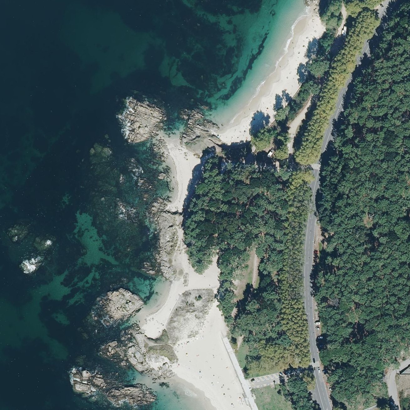 Aerial map of Praia Da Fonte
