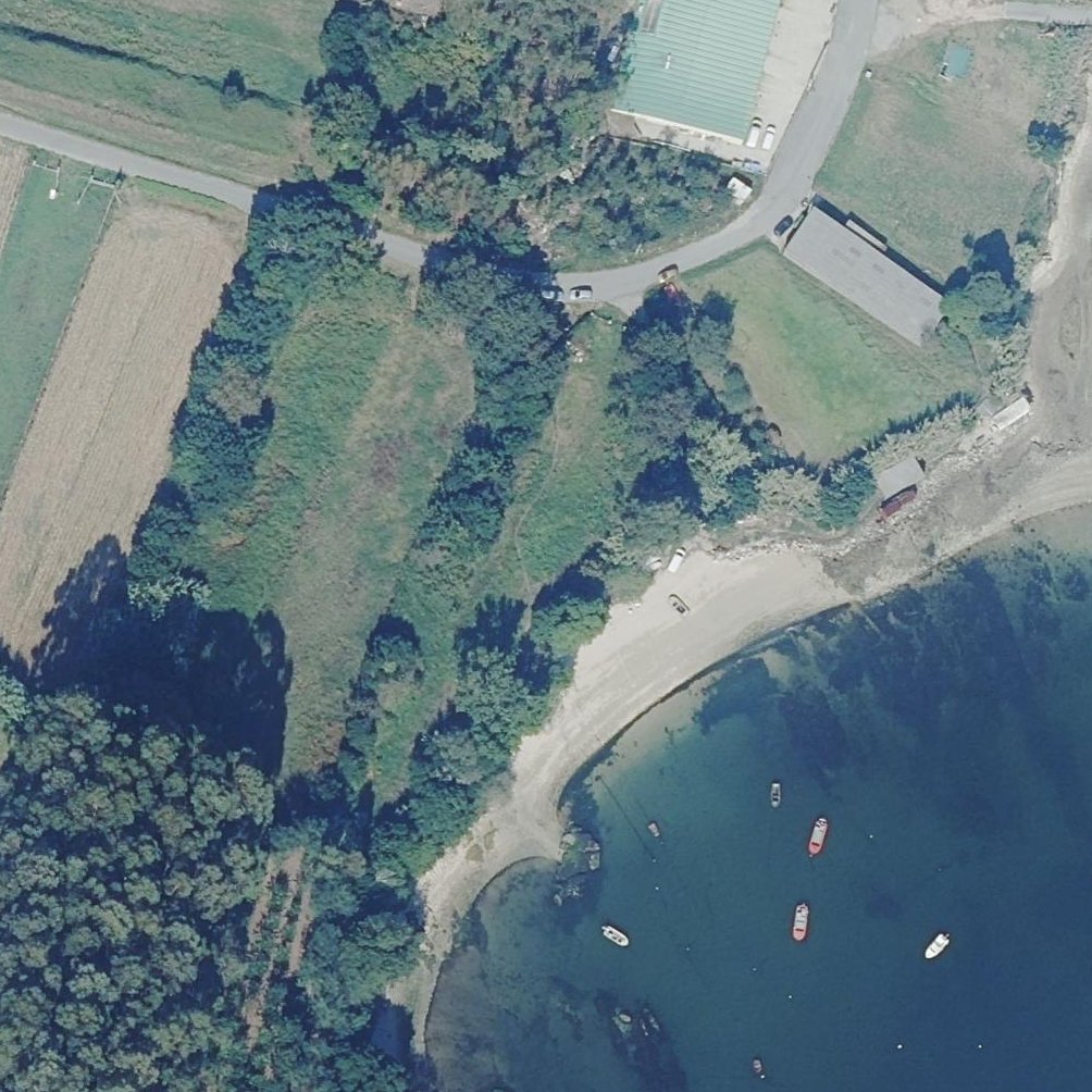 Aerial map of Praia da Fontenla