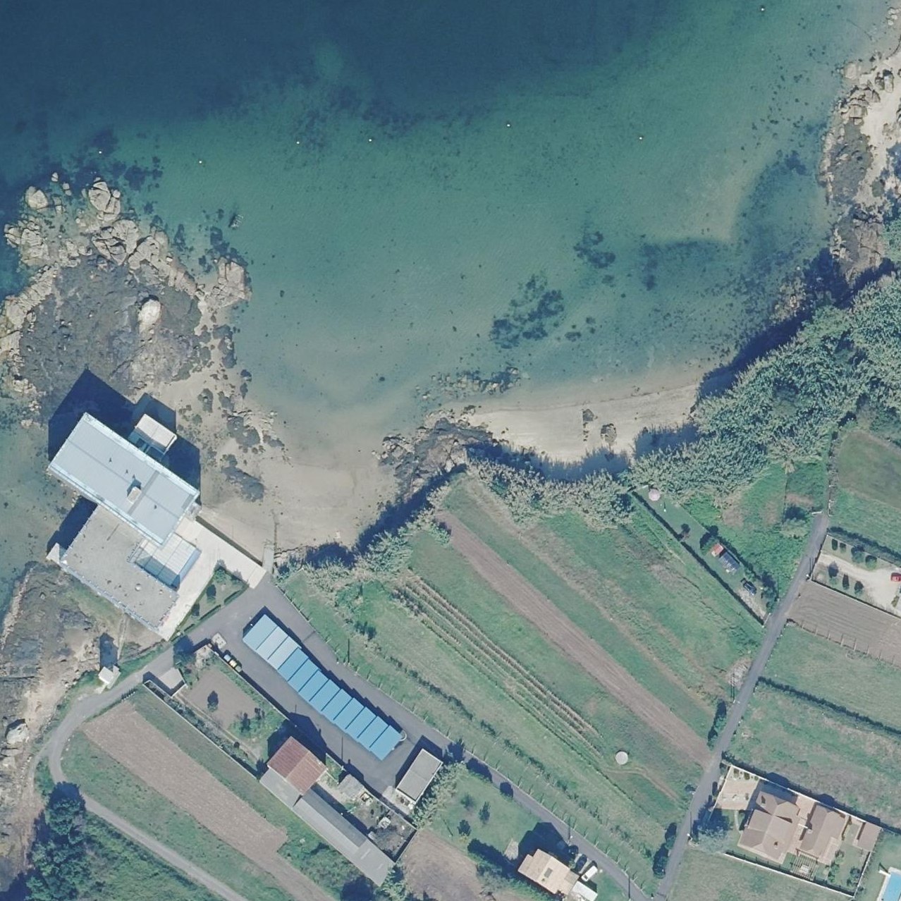 Aerial map of Praia da Fontiña