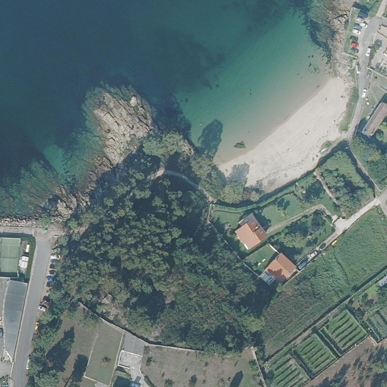 Aerial map of Praia da Gafa