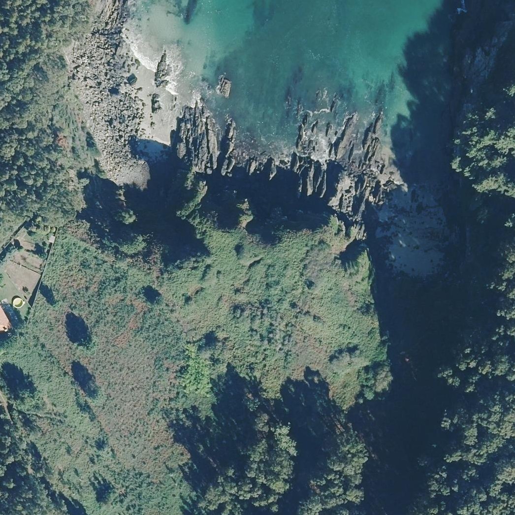Aerial map of Praia da Garroteira