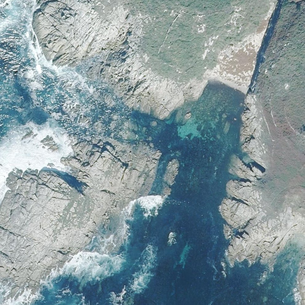 Aerial map of Praia da Insua