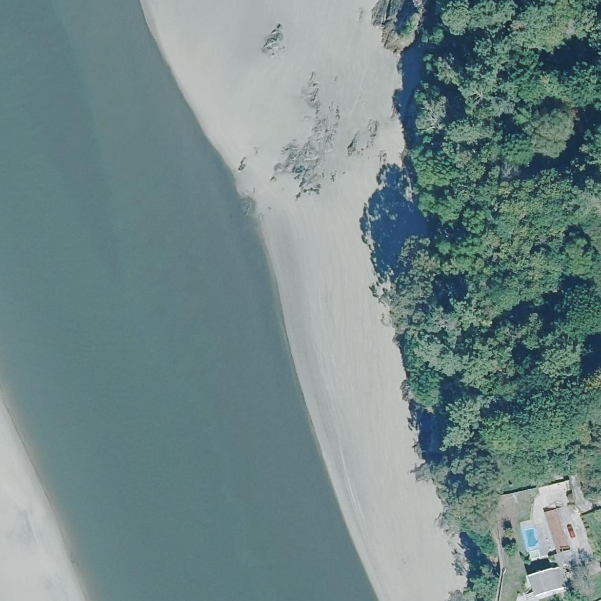 Aerial map of Praia da Insua