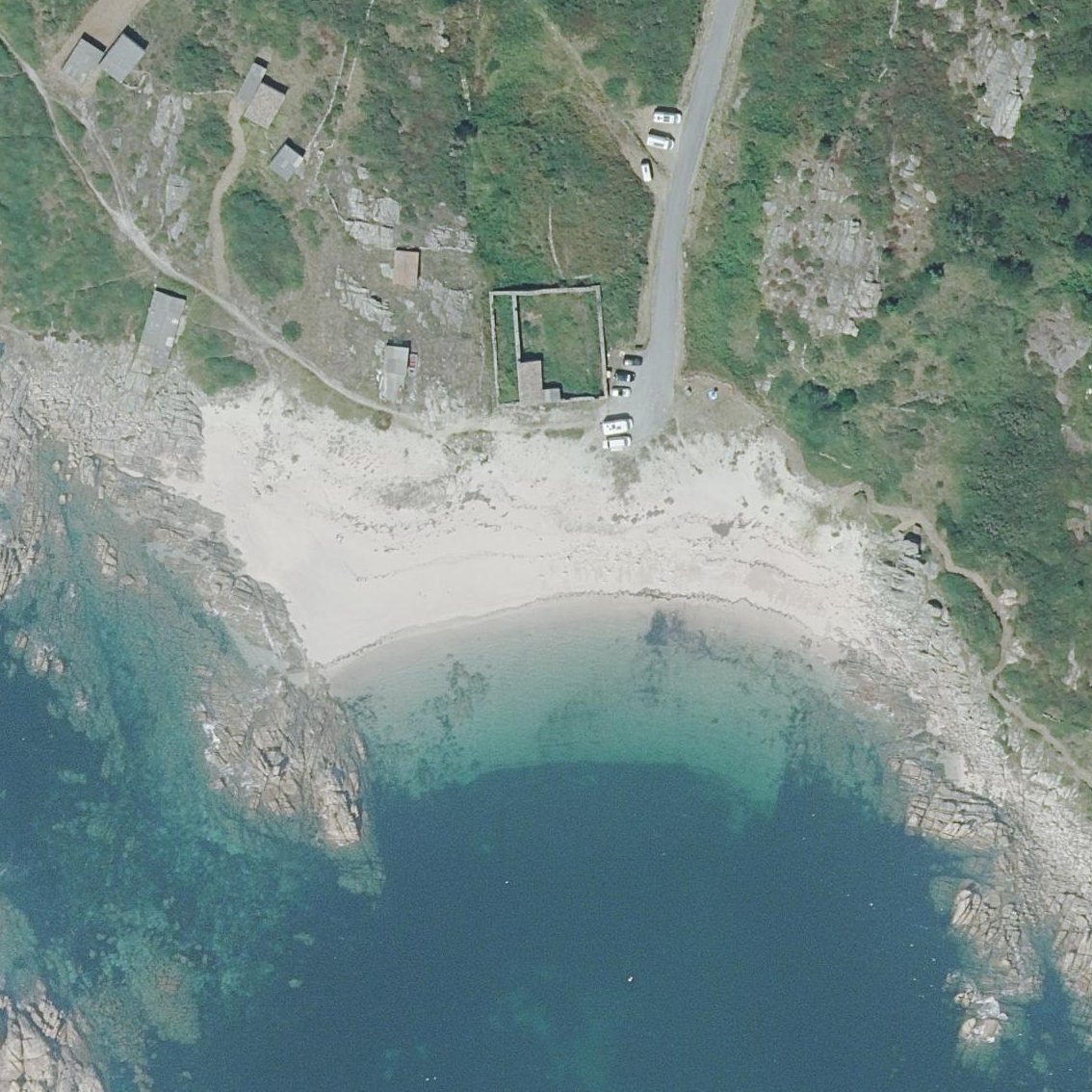 Aerial map of Praia da Insuela