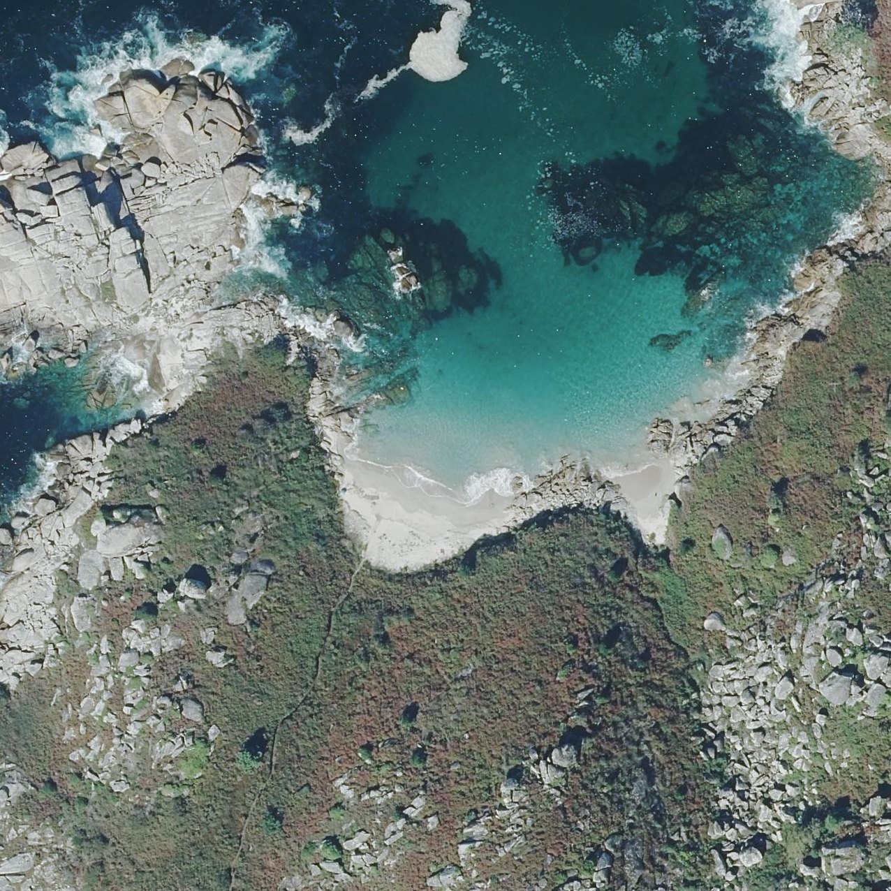 Aerial map of Praia Da Lagoelas