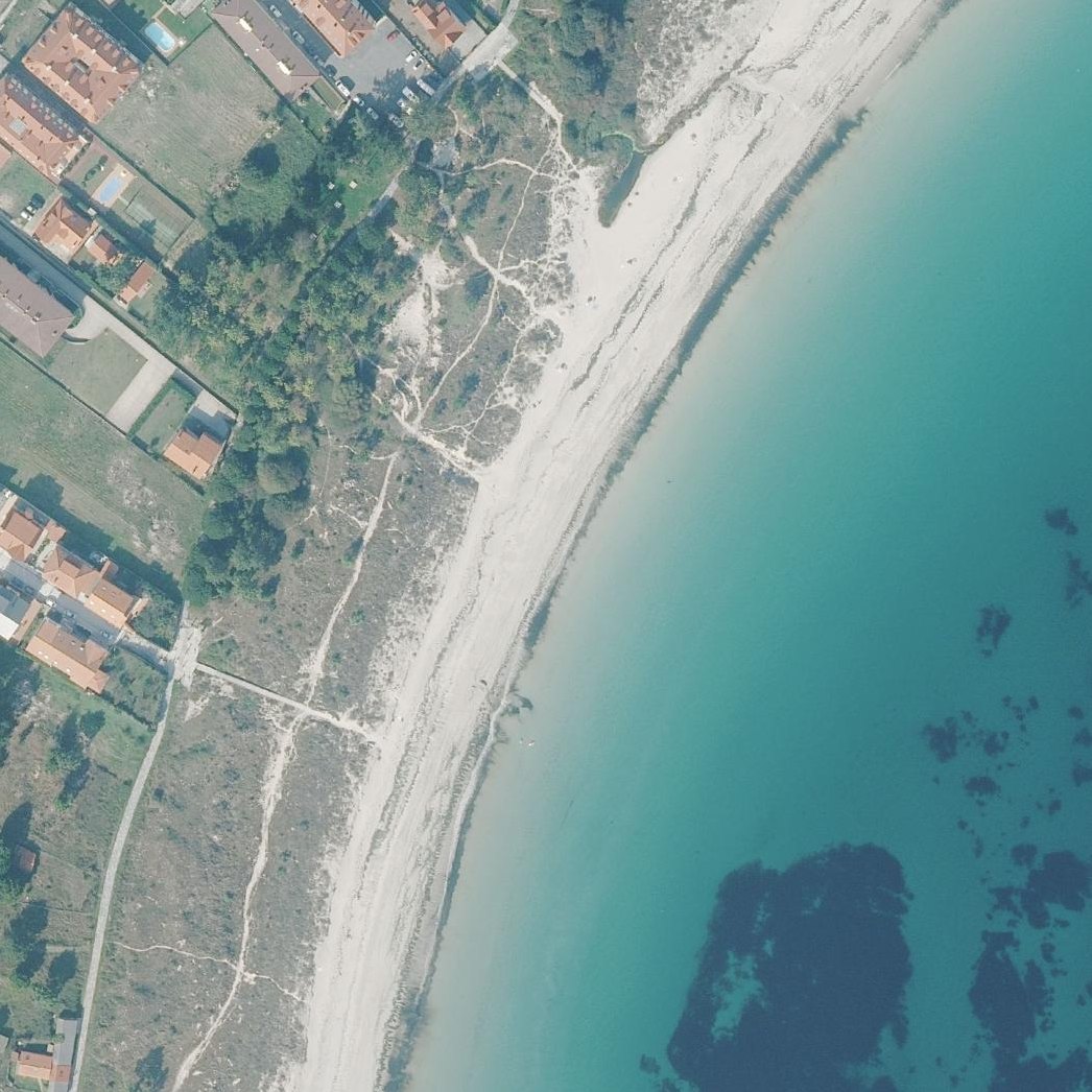 Aerial map of Praia Da Langosteira