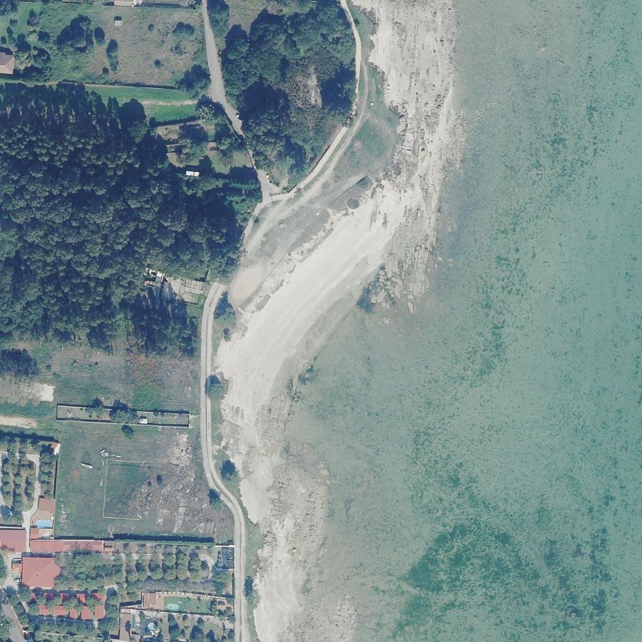 Aerial map of Praia da Lavanqueira