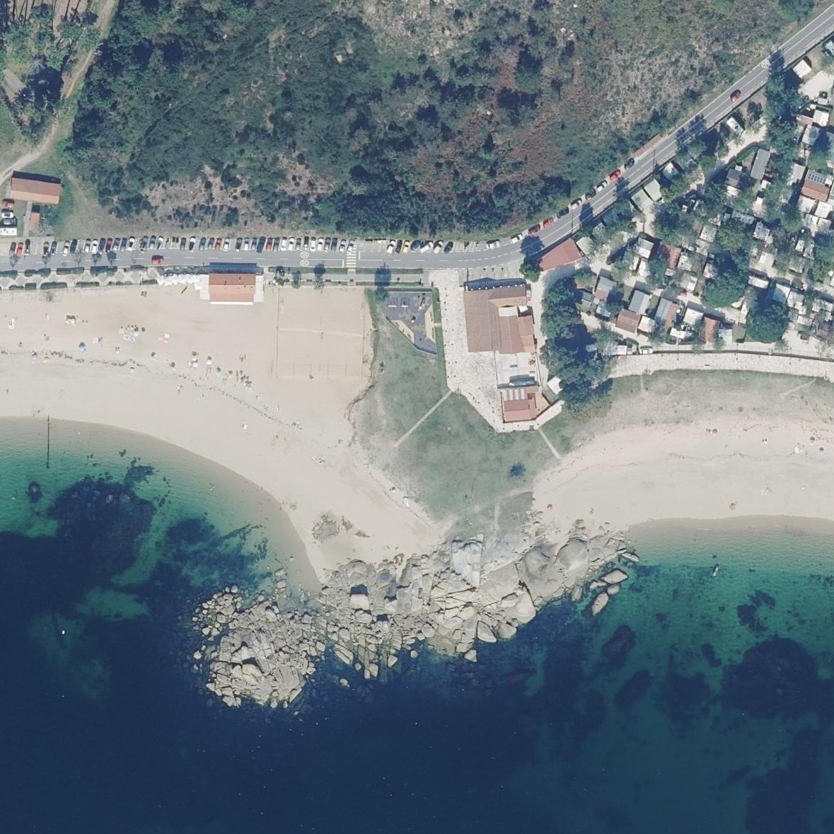 Aerial map of Praia Da Lombiña