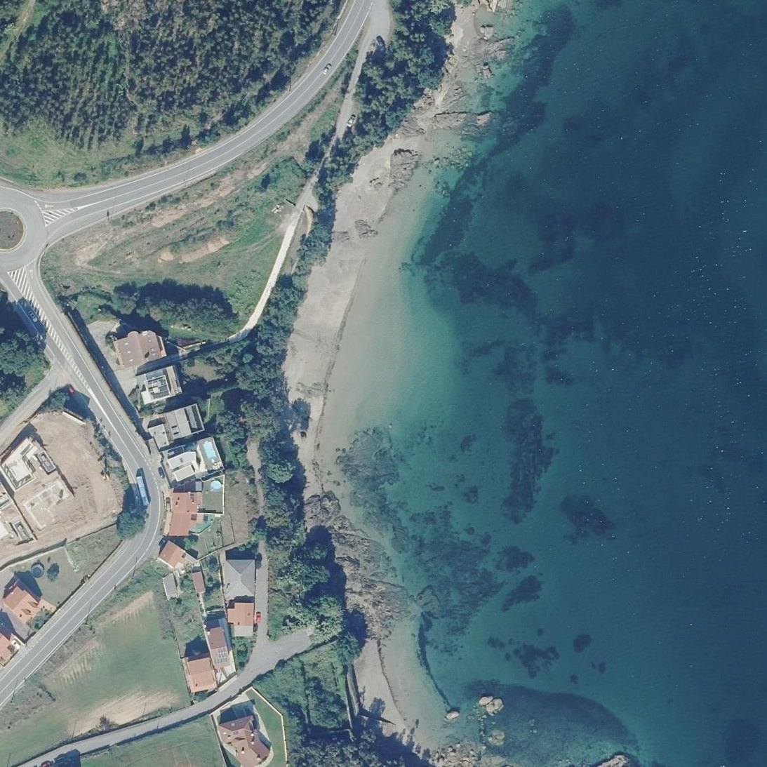 Aerial map of Praia da Mercé