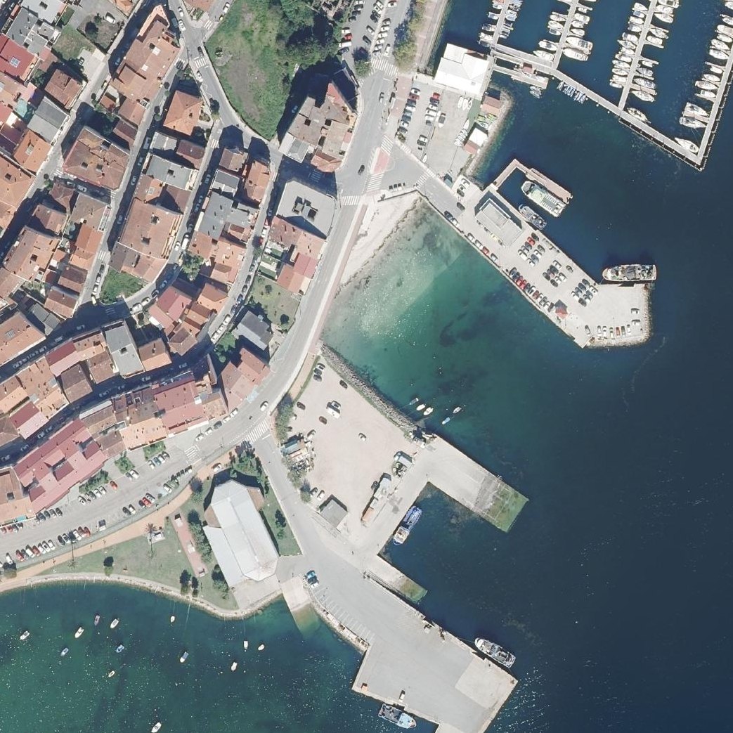 Aerial map of Praia da Mosqueira