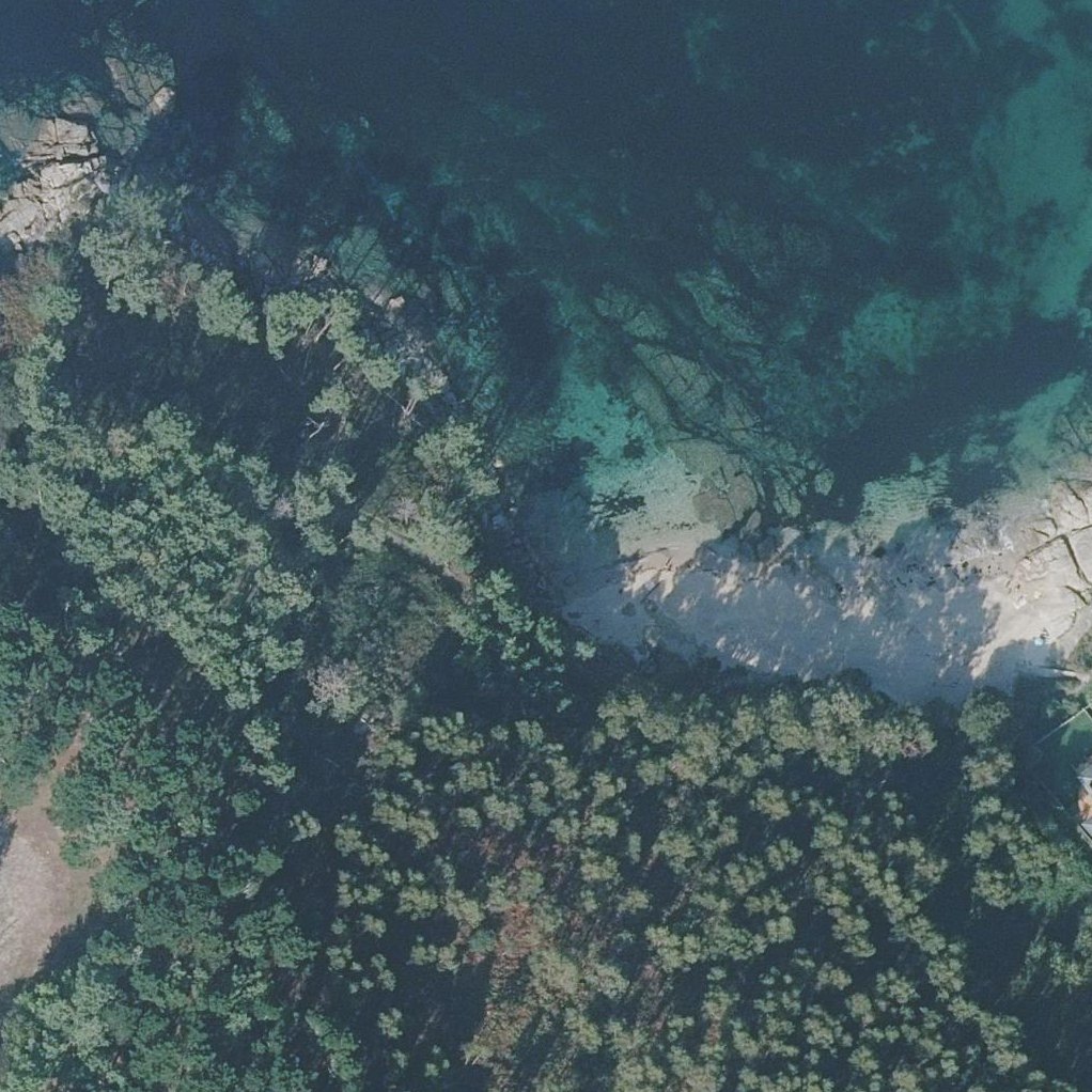 Aerial map of Praia da Poza