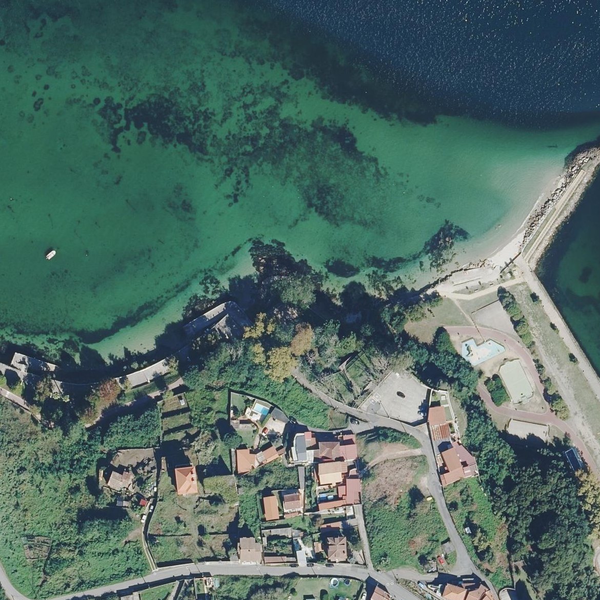 Aerial map of Praia da Punta