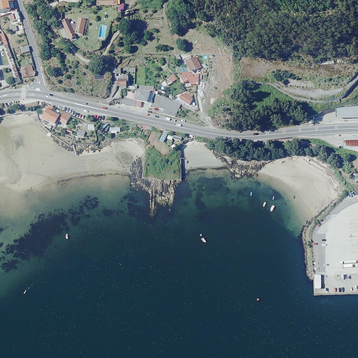 Aerial map of Praia da Queixeira