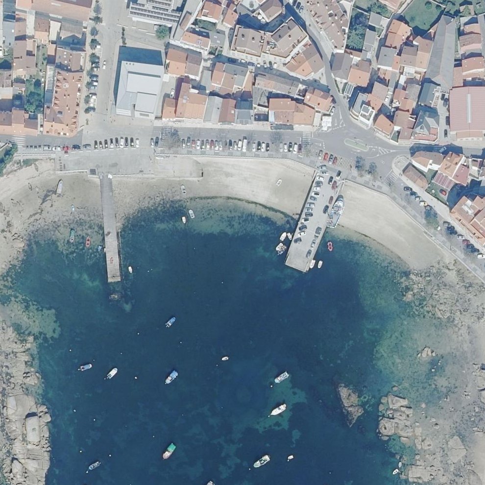 Aerial map of Praia da Rampla