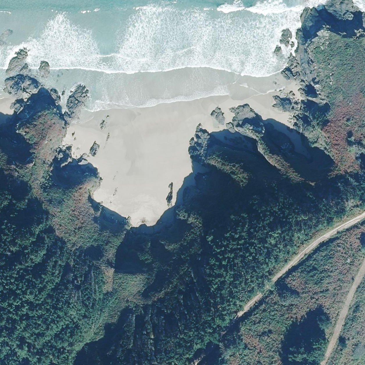Aerial map of Praia da Rega Grande