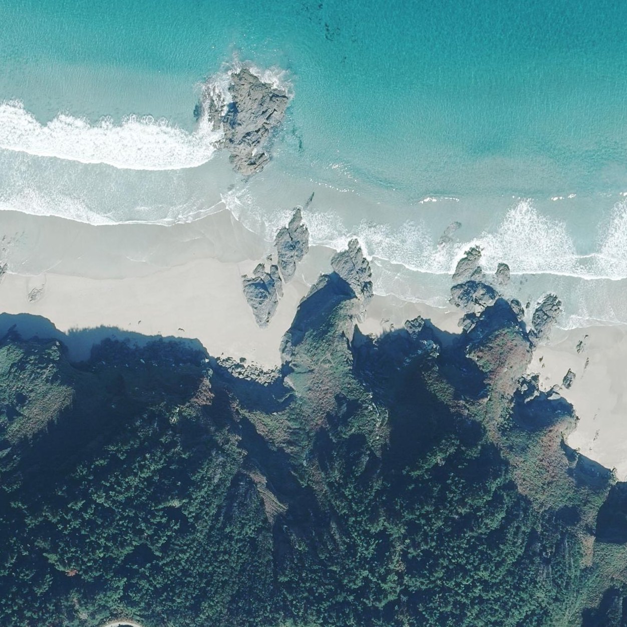 Aerial map of Praia da Rega Pequena