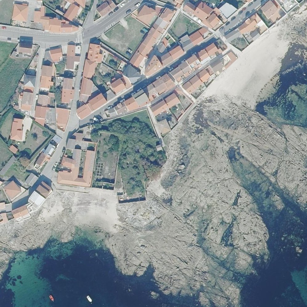 Aerial map of Praia da Robeiriña