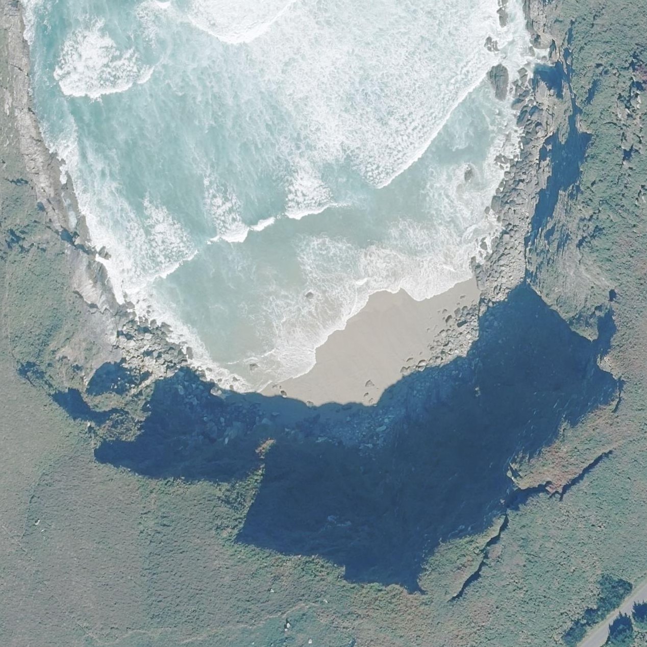 Aerial map of Praia da Rosela