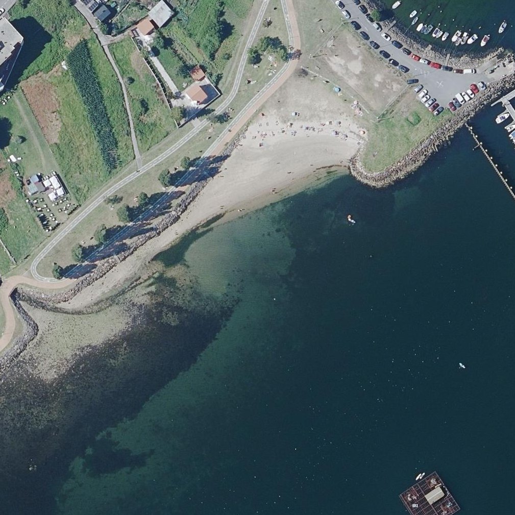 Aerial map of Praia da Tella