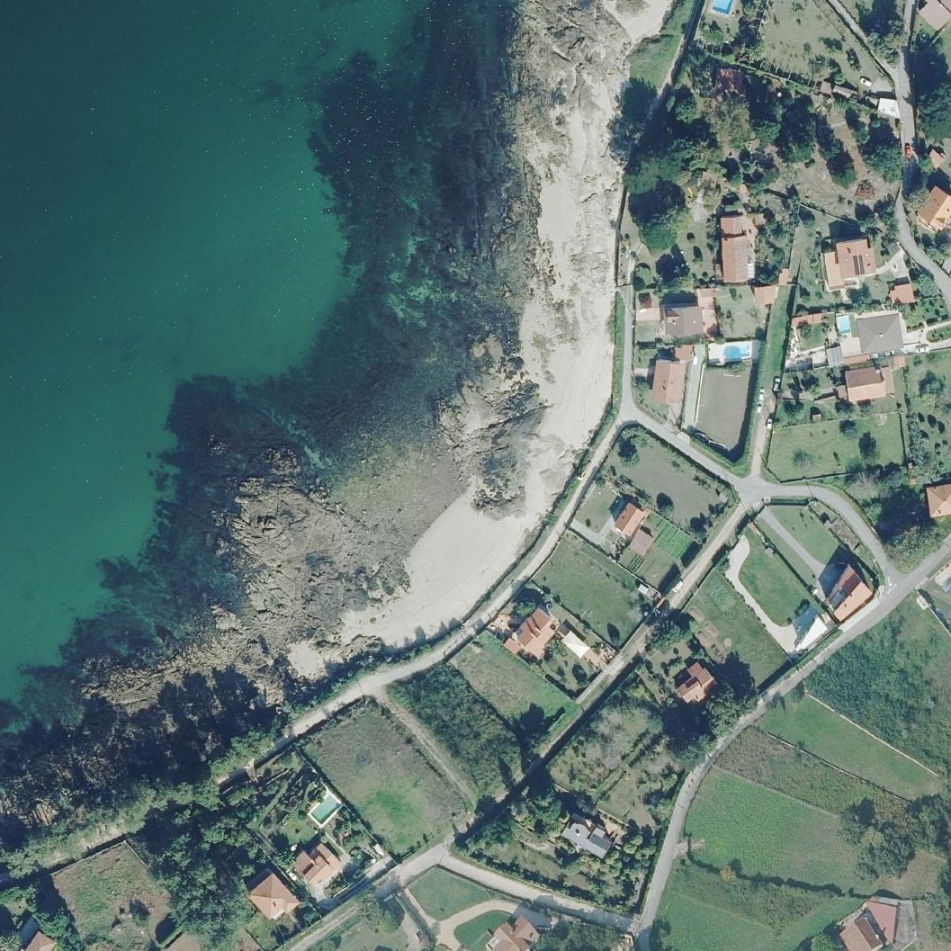Aerial map of Praia da Telleira