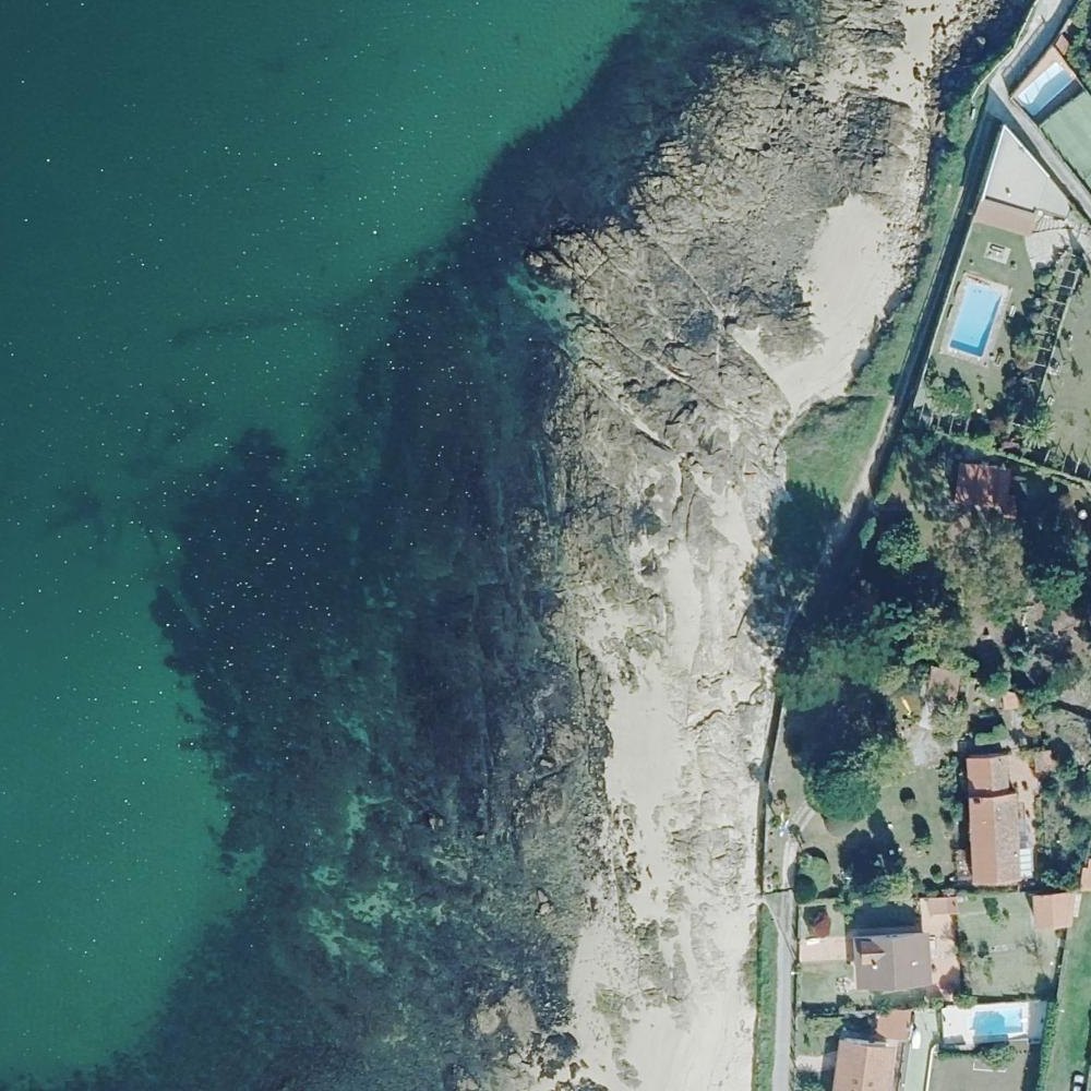 Aerial map of Praia da Telleira Pequena